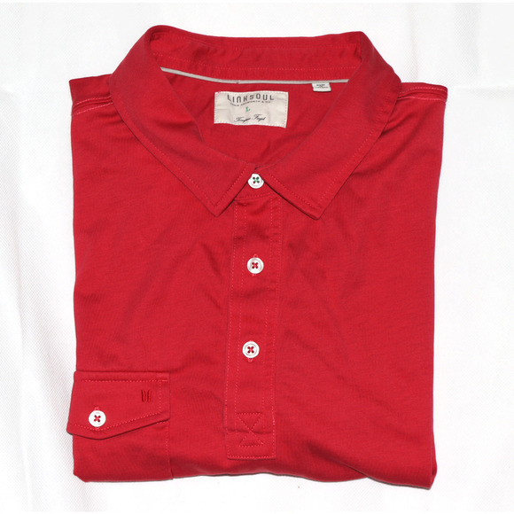 Linksoul Tempus Fugit Luxury Men's Short Sleeve‎ Golf Polo Shirt Size Large - Picture 4 of 6